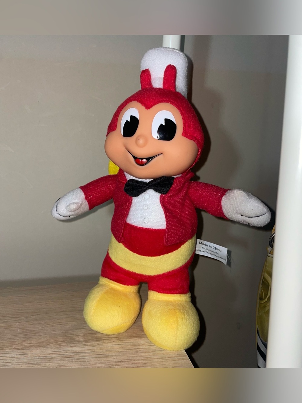 Jollibee Mascot Plush Toy Vinyl Head Red Tuxedo Fast Food Advertising